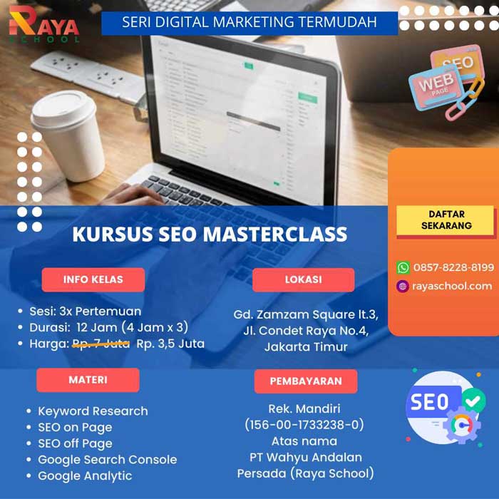 Kursus SEO Specialist terbaik di Jakarta.